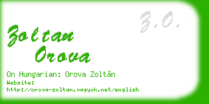 zoltan orova business card
